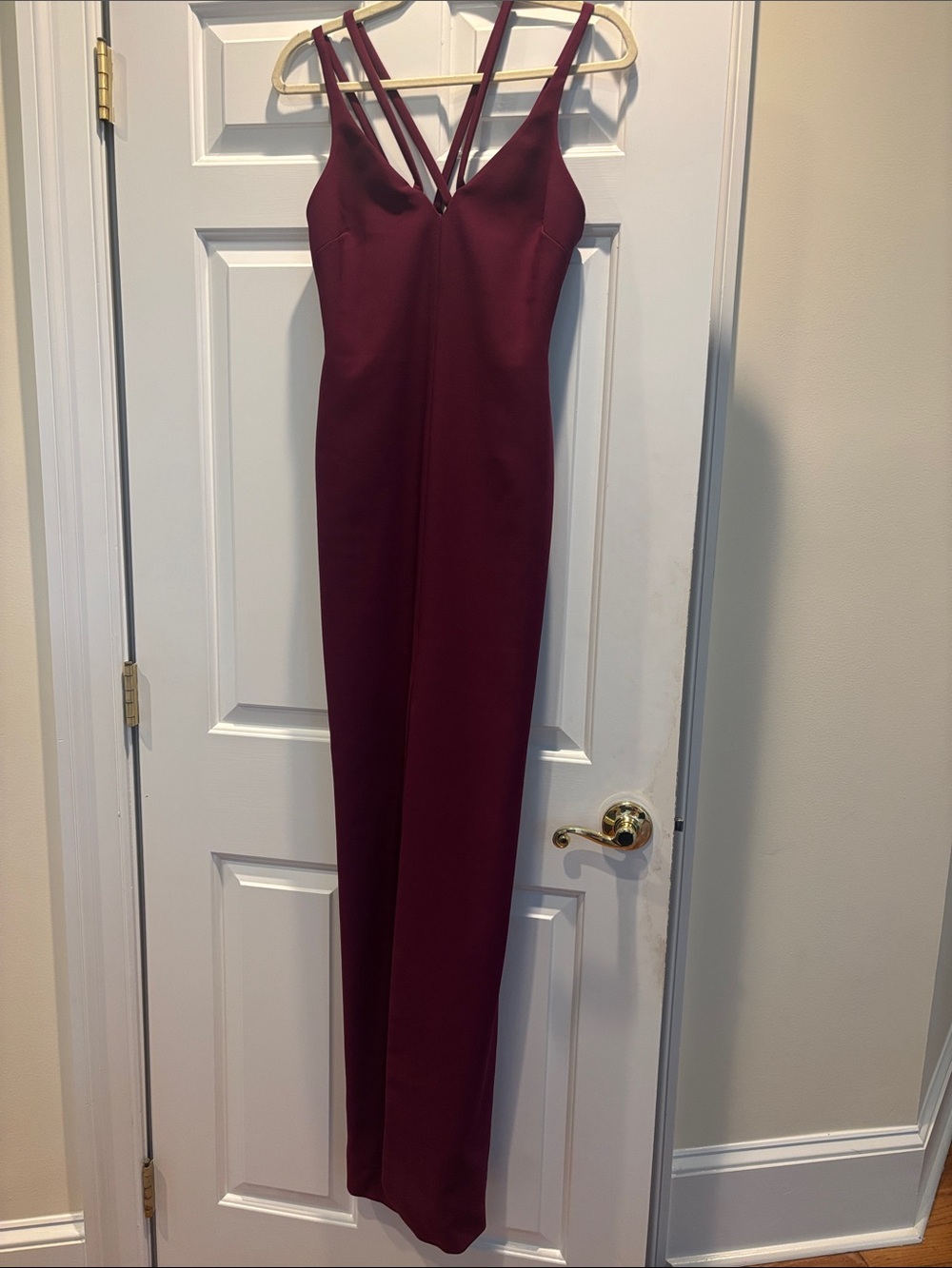 Likely Burgundy Maxi Dress with Strappy V-Neck